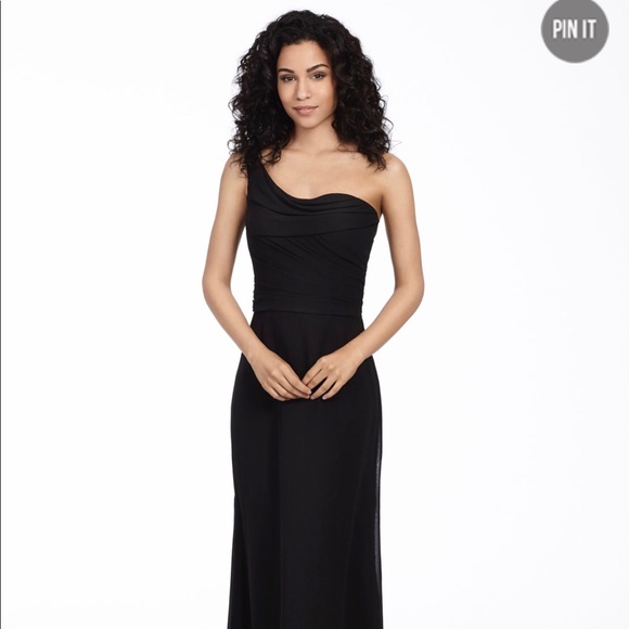 black one shoulder bridesmaid dress